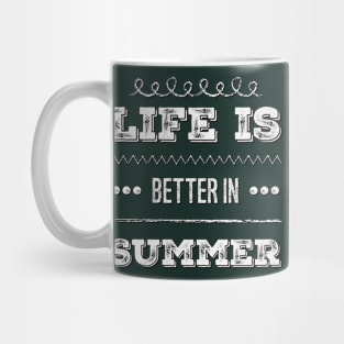 Life is better in summer Hello Summer Cute Summer Blue Typography Mug